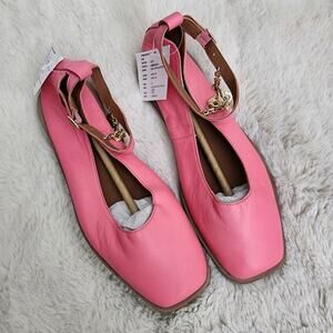 NEW Free People Mystic Treasures Charm Flats in Watermelon Pink